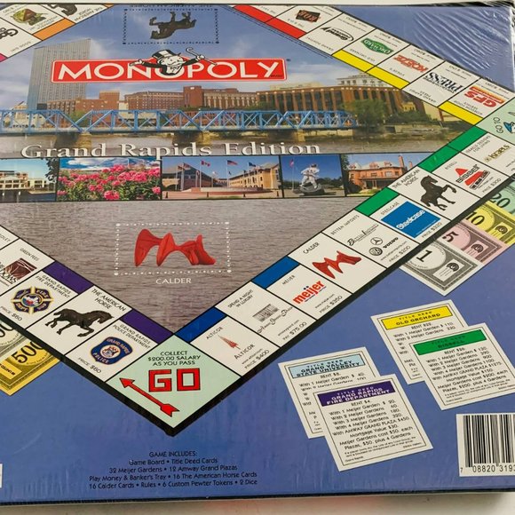 Vintage Monopoly Grand Rapids Edition 2004 Rare Board Game Hasbro Sealed - Picture 5 of 9